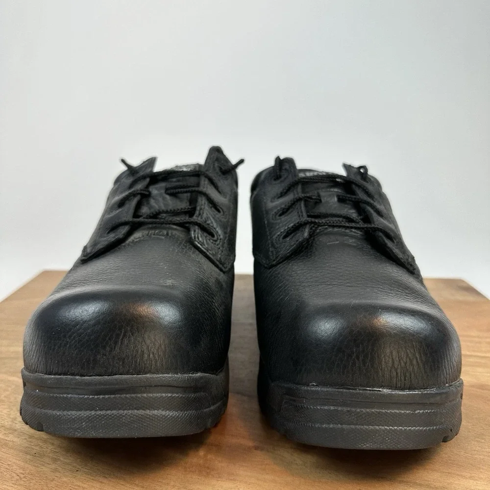 New Mens Carolina CA9538 Black‎ Leather Oxford Composite Toe Shoes Sz 8.5 2E
